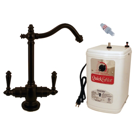 Westbrass Victorian 9" Hot and Cold Water Dispenser and Tank in Oil Rubbed Bronze D205HFP-12